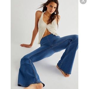 Free People Penny Pull on Flare Jeans